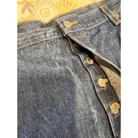 Levis 501 Double XX Straight Blue Button Fly Jeans Mens 48 x 30 See MEas - Picture 6 of 8